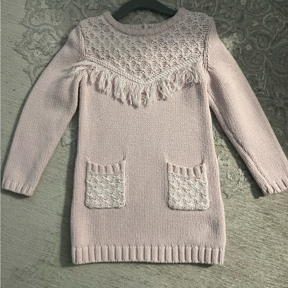 ❤️Maggie & Zoe Cotton Fringe Sweater Dress EUC